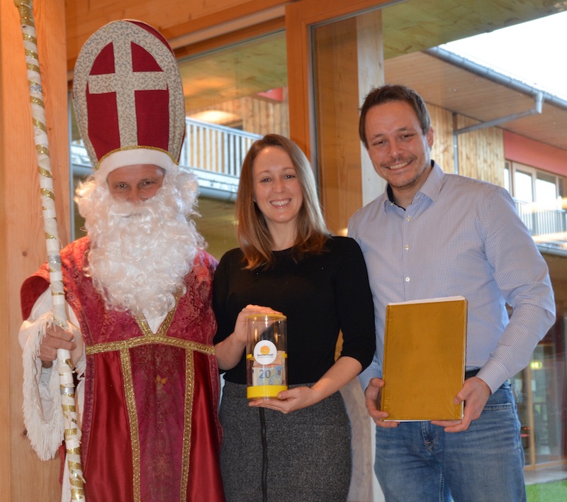 Nikolaus Stephan mit Melanie Schober und Thomas Janik.